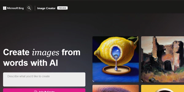 Bing create Images AI