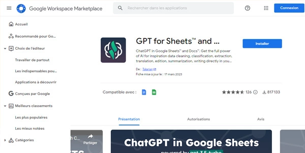 GPT for Sheets AI