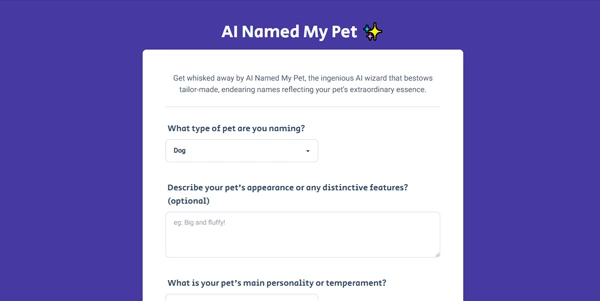 AI Named My Pet