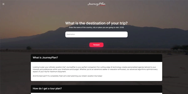 JourneyPlan AI