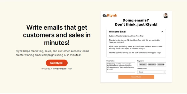 Klynk AI Mail