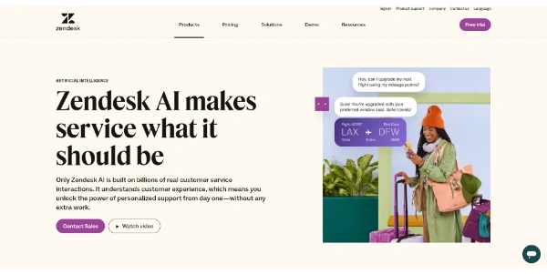 Zendesk AI Customer service