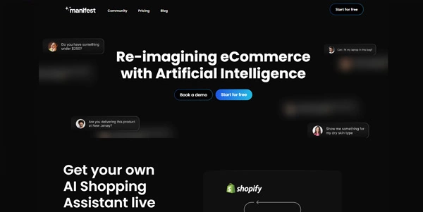 Manifest AI eCommerce