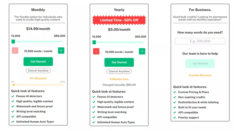 Price Undetectable AI