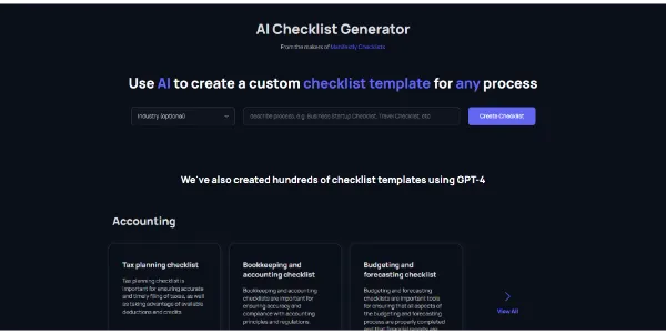 AI Checklist Generator