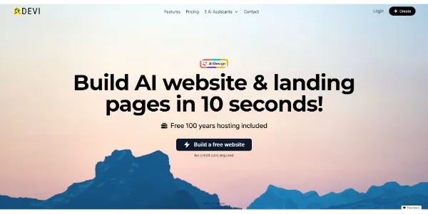 Devi AI Website/Landing Page Builder