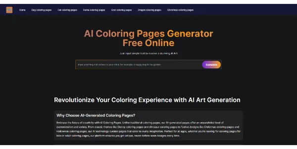 AI Coloring Pages Generator