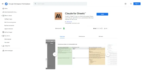 Claude For Sheets AI