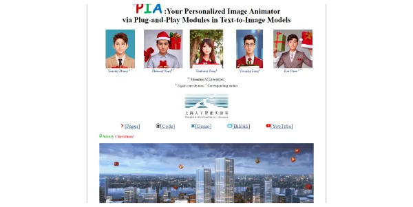 PIA Your Personalized Image Animator With AI