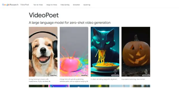 VideoPoet by Google AI
