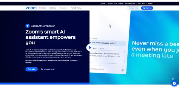 Smart AI assistant by Zoom