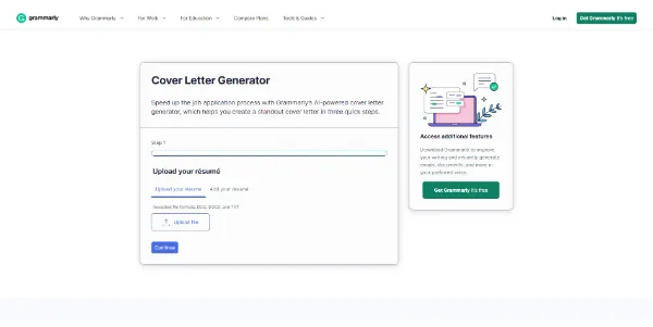Cover Letter by Grammarly