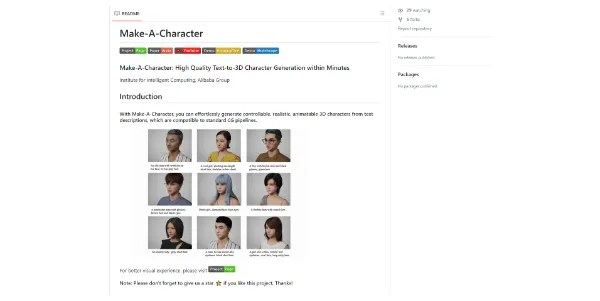 Make-A-Character 3D AI