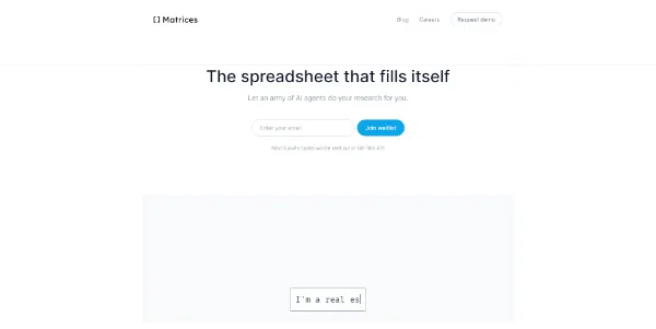 Matrices AI Data & Spreadsheet