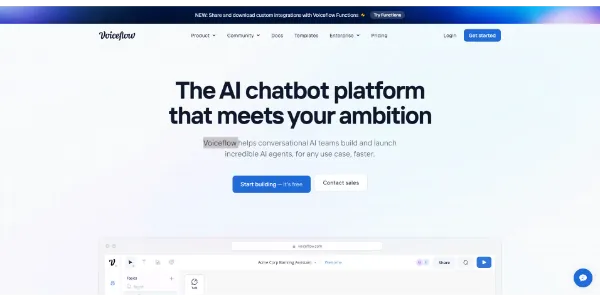 Voiceflow AI Agent & ChatBot