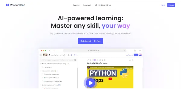 WisdomPlan Learning AI