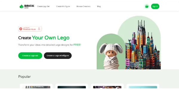 BrickCenter AI Lego Generator