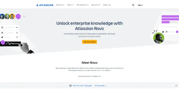 Atlassian Rovo AI Assistant for data