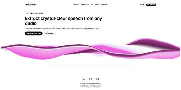 ElevenLabs Voice Isolator AI
