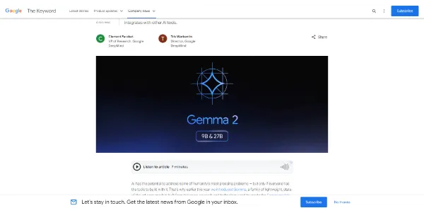 Gemma 2 by Goo gle DeepMind AI