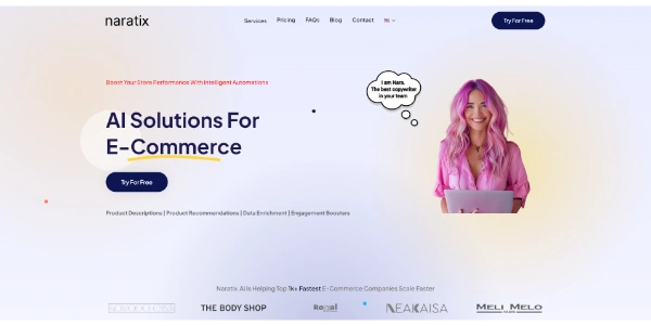 Naratix AI E-commerce & product descriptions