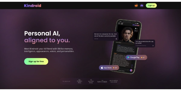 Kindroid AI Compagnion Mobile