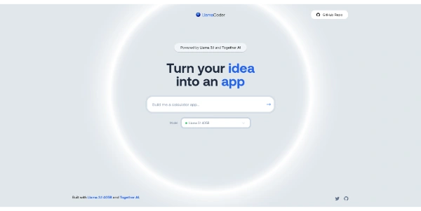 Llama Coder AI Code Generator