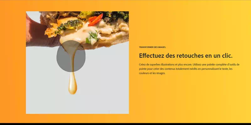 Photoshop IA option retouche rapide