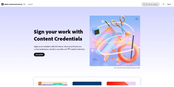 Adobe Content Credentials AI
