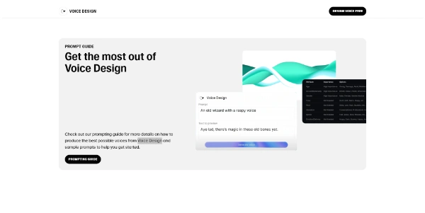 Voice Design by ElevenLabs AI