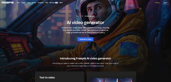 Freepik AI Video Generator