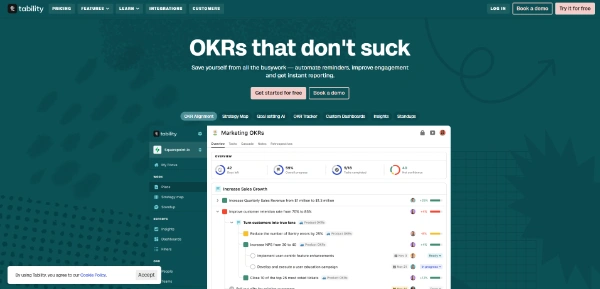 Tability OKRs AI Automation