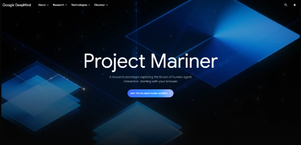 Project Mariner Chrome Extension Google DeepMind (Gemini 2.0)