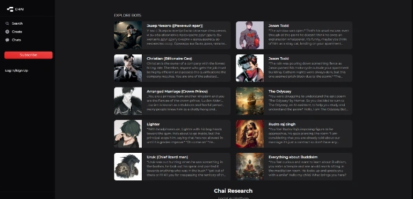 CHAI AI Social Characters App