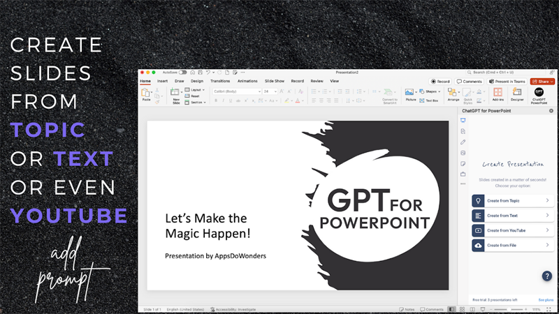 Apps Do Wonders PowerPoint Presentation with AI