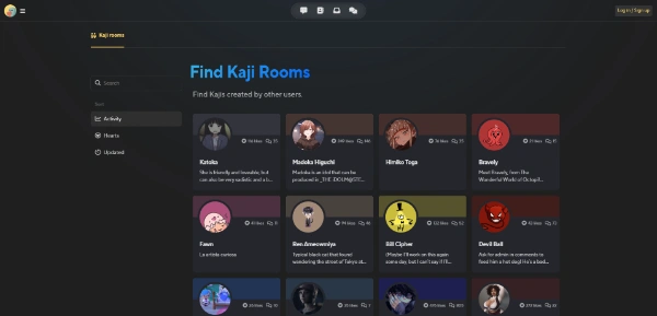 Kajiwoto AI Characters & Kaji Rooms