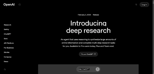 Deep Research by OpenAI (AI Agents)