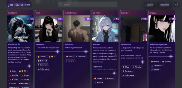 Screenshot Chat Janitor AI
