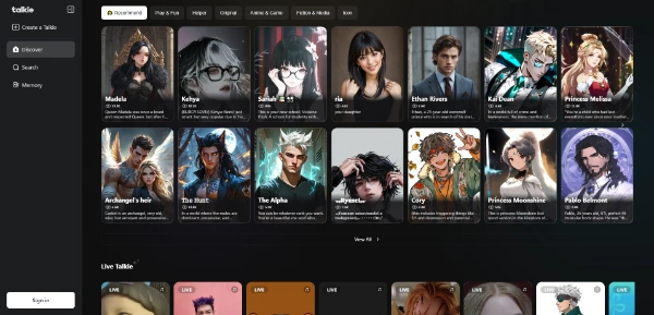 Talkie AI Chat Characters