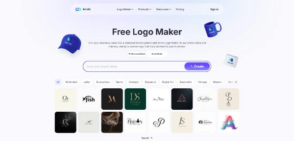 Arvin AI Logo Maker