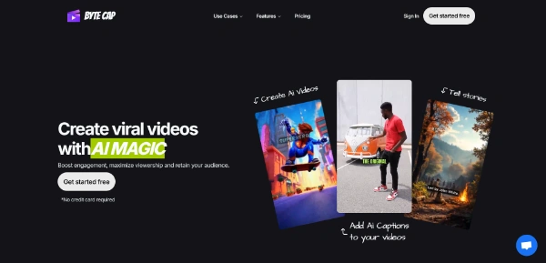 Bytecap Faceless Viral Video with AI
