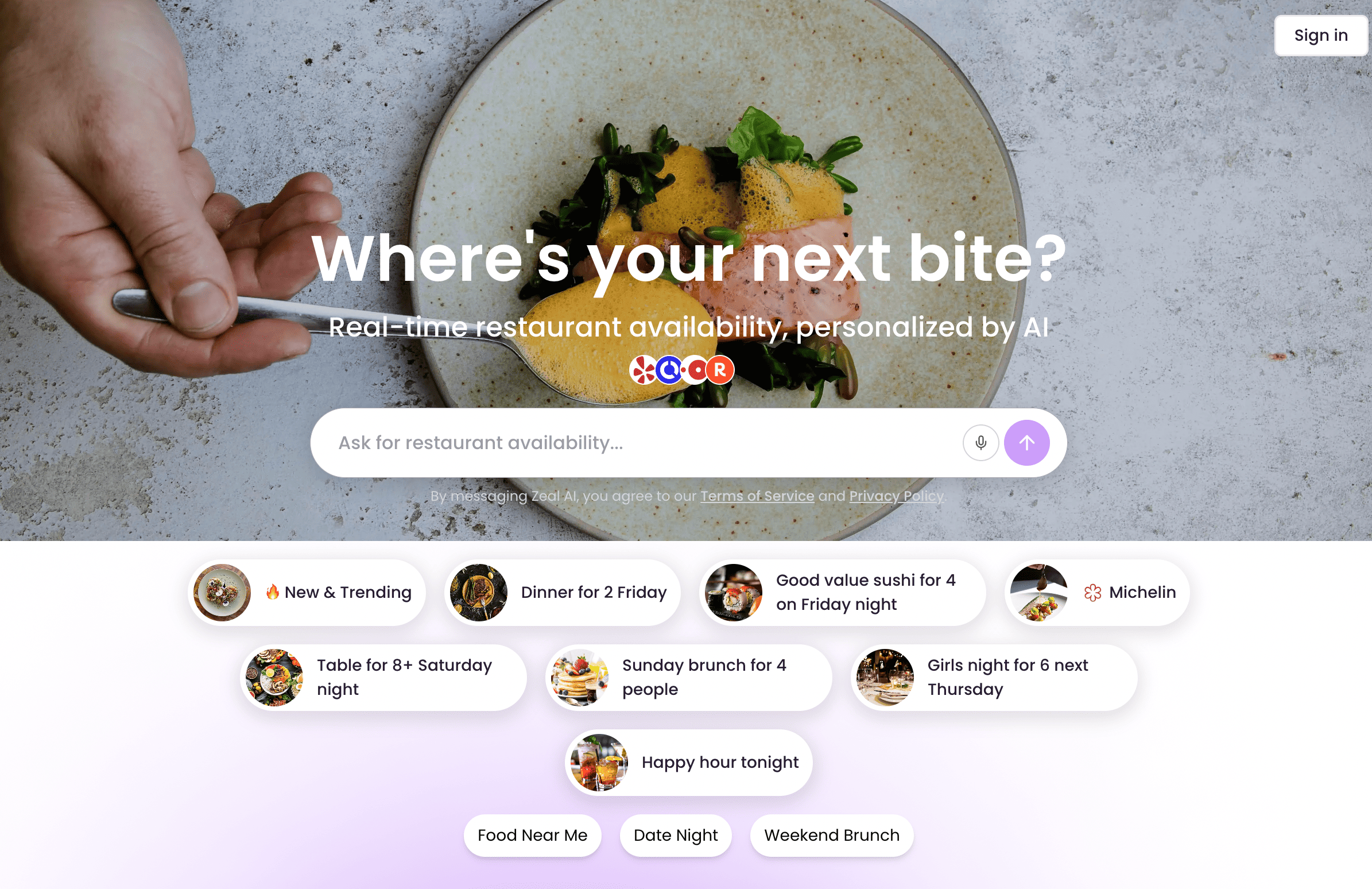 Zeal AI restaurant