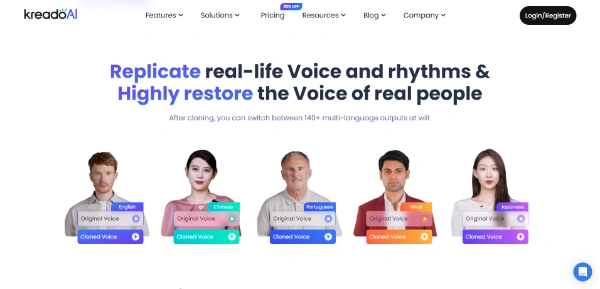 KreadoAI Voice Clone ai