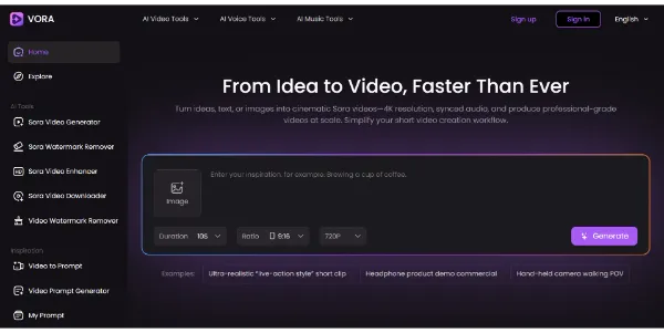 Vora AI Video Generator