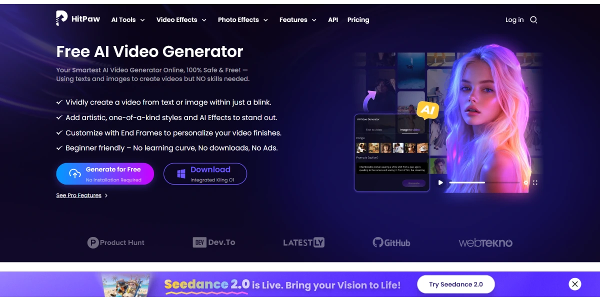 HitPaw AI Video Generator