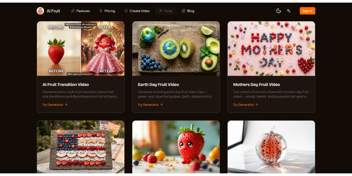 AI Fruit Video Generation