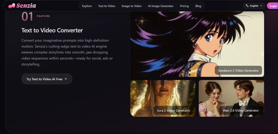 Senzia AI video Generator