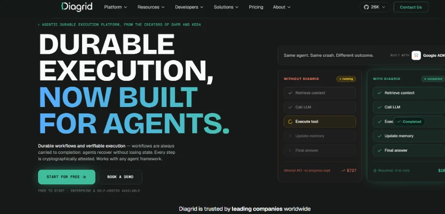 Diagrid AI Agents Platform