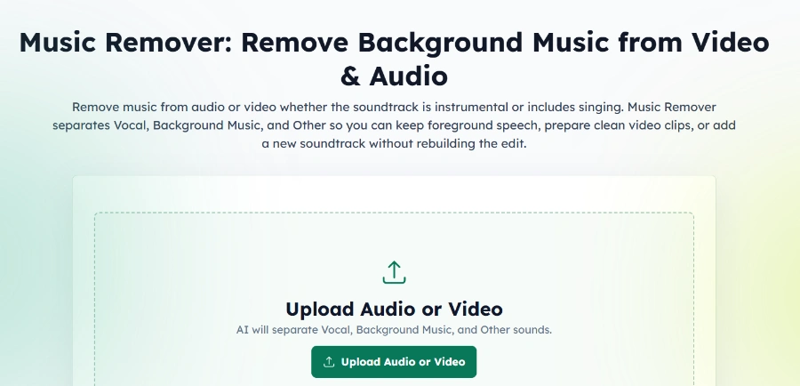Music Remover AI