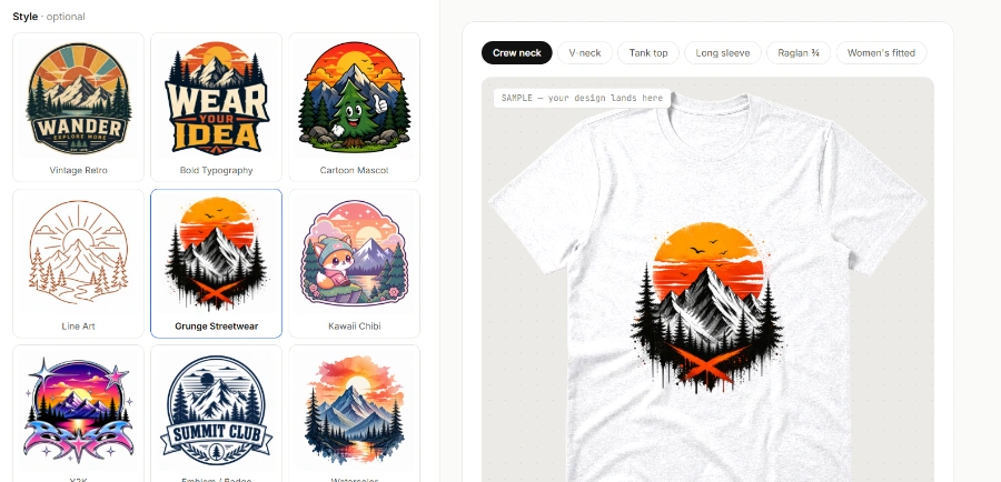 T-Shirt Design AI Fashion
